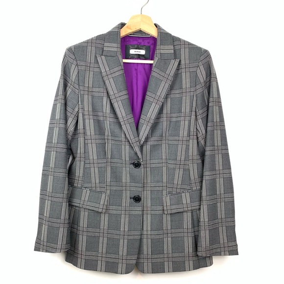 RIANI Jackets & Blazers - Riani Blazer Sz 8 Wool Blend 2 Buttons Black White Houndstooth Checkered Elegant